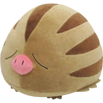 Officiële Pokemon knuffel squishy Swinub knuffel kussen 30cm lang, San-ei